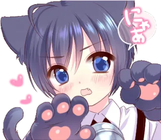 😽 いちゃ Anime, Mèo, Kawaii, Dễ thương whatsapp sticker