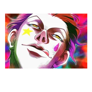 😋 Hisoka Hunter x Hunter Anime, Clown, Bösewicht, Magier, Jäger telegram sticker