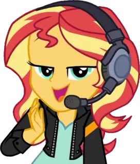 😉 Sunset Shimmer My Little Pony My Little Pony, Sunset Shimmer, cartoon, character, animation telegram sticker