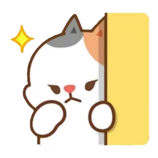 👀 แมว, สติกเกอร์, น่ารัก, การ์ตูน, สัตว์, ประกาย telegram sticker