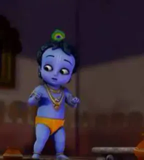 🙄 Krishna Hinduism, deity, baby, religious, mythology telegram sticker