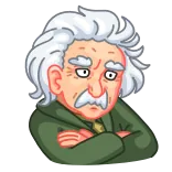 🙄 Albert Einstein Wissenschaftler, Physik, Genie, Denker telegram sticker
