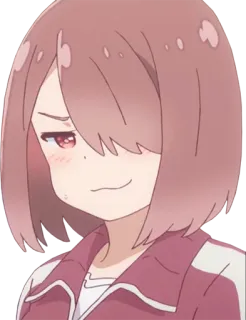 😏 anime, seringai, gadis, karakter telegram sticker