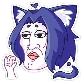 👌 kucing, lucu, meme, antropomorfik, serigala telegram sticker