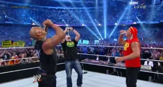 ✌ wrestling, crowd, ceremony, the rock, stone cold steve austin, hulk hogan telegram sticker