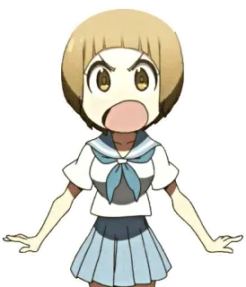 😠 Mako Mankanshoku Kill la Kill 애니메이션, 킬라킬, 마코, 만칸쇼쿠 마코, 웃긴, 표정, 감탄사 telegram sticker