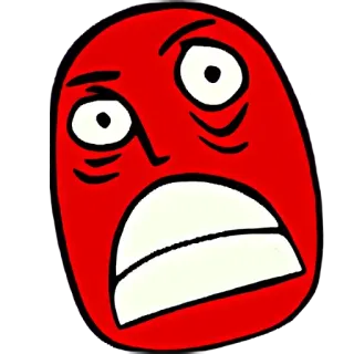 😡 zły, czerwony, twarz, krzyczący, kreskówka, wyraz, emocja telegram sticker