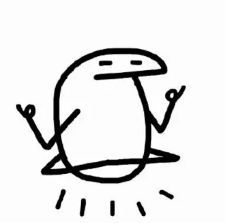 🧘 meditatie, yoga, streepjesfiguur, vredig, zen, mindfulness telegram sticker