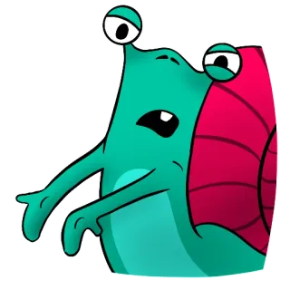 🥴 snail, cartoon, funny, eyes, cute, animal telegram sticker