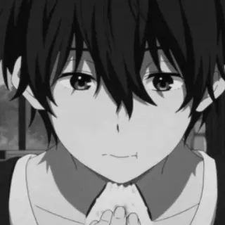 🕸 Anime, Personagem, Preto e branco telegram sticker