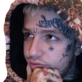 🤔 Lil Peep แร็ปเปอร์, เพลง, ศิลปิน, นักร้อง, รอยสัก telegram sticker