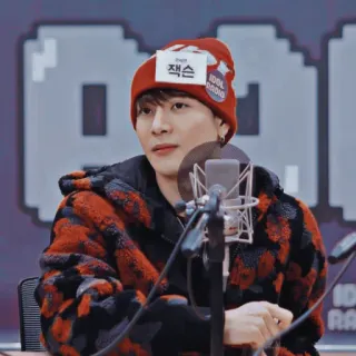 😐 잭스 pessoa, homem, chapéu, microfone, jaqueta whatsapp sticker