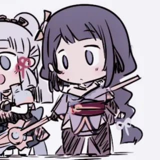 🌂 Ayaka and Raiden Shogun Genshin Impact Anime, Chibi, Mignon, Jeu vidéo, Genshin Impact, Fanart whatsapp sticker