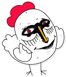 🐔 Huhn, Vogel, Cartoon, Tier, Humor, Lustig telegram sticker