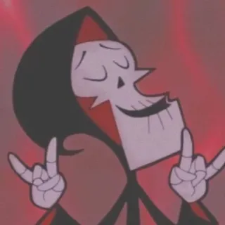 💜 Grim Reaper 저승사자, 만화, 악마 뿔, 해골 telegram sticker