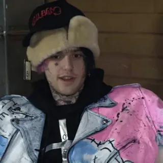 🐣 Lil Peep Lil Peep, raper, muzyk, portret, celebryta, kapelusz telegram sticker