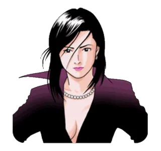 👩 woman, portrait, fashion, anime, cartoon, female, illustration telegram sticker