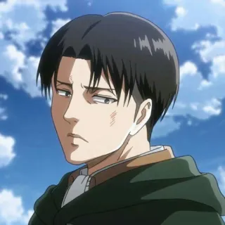 ⚔ Levi Ackerman Attack on Titan Anime, Soldado, Tropa de Exploração, Sério, Levi whatsapp sticker