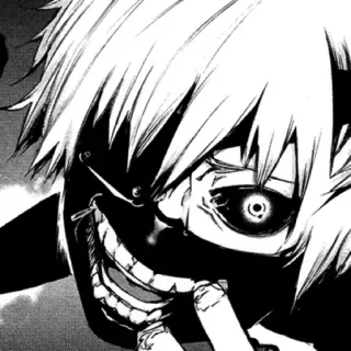 🤯 Ken Kaneki Tokyo Ghoul アニメ, 東京喰種, 金木研, 漫画, グール, ホラー telegram sticker