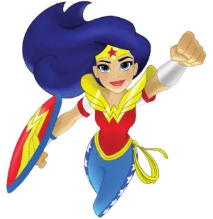 ✊ Wonder Woman superhero, cartoon, female, DC Comics, fighter telegram sticker