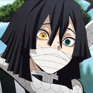 🐍 Obanai Iguro Demon Slayer Anime, Manga, Personnage, Obanai Iguro, Demon Slayer, Pilier Serpent whatsapp sticker
