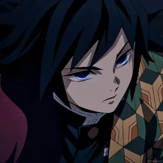 🌊 Giyu Tomioka Demon Slayer Аниме, Клинок, рассекающий демонов, Гию Томиока, Манга telegram sticker