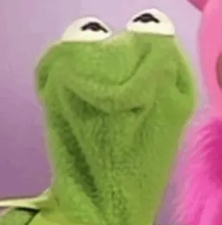 😌 Kermit kermit, muppet, frog, green, puppet, meme telegram sticker