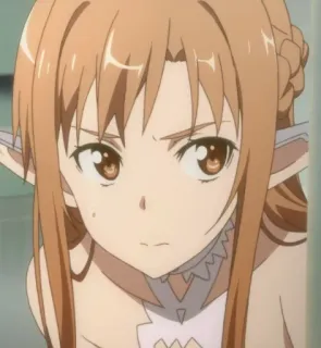 🧐 Asuna Yuuki Sword Art Online Anime, Sword Art Online, Asuna Yuuki, Manga, Kreskówka telegram sticker
