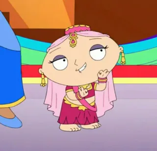 🧸 Stewie Griffin Family Guy cartoon, offensive gesture, character, tv show, comedy, animation telegram sticker
