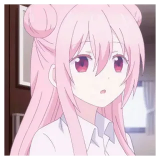 🍧 Anime, Kreskówka, Dziewczyna, Różowe włosy, Słodkie, Manga whatsapp sticker