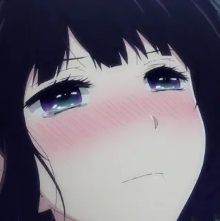🖇 anime, fille, triste, pleurer, émotionnel telegram sticker
