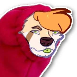 😗 tier, fell, figur, aufkleber, illustration telegram sticker