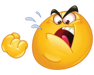 😠 Emoji, En colère, Rage, Émotion, Frustré, Criant, Agression telegram sticker