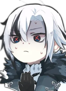 😨 Anime, Postać, Naklejka, Wyrażenie, Kreskówka, Słodkie telegram sticker