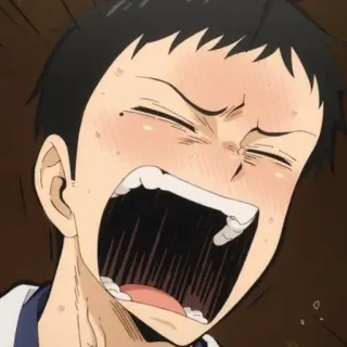 😳 Anime, Schrei, Schock, Überraschung, Cartoon, verärgert telegram sticker
