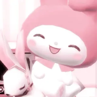 🦕 My Melody My Melody, Sanrio, fofo, kawaii, rosa, coelho whatsapp sticker