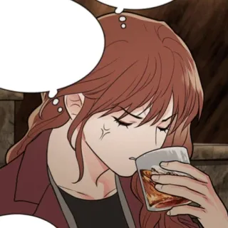 🧶 woman, drinking, anime, cartoon, alcohol, adult telegram sticker