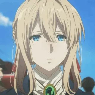 💎 Violet Evergarden anime, nhân vật, Violet Evergarden, cô gái, chân dung, hoạt hình telegram sticker