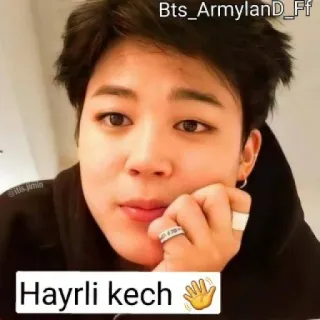 🌘 HAYRLI KECH kpop, jimin, selfie, asia, laki-laki telegram sticker