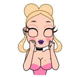 ☺️ Мультфильм, Персонаж, Женский, Милый, Блондинка telegram sticker