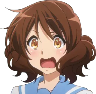 😨 anime, kreskówka, zaskoczony, zszokowany, zmartwiony, słodki telegram sticker
