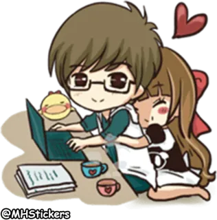 @MHStickers Centilia & Raei Couples telegram stickers