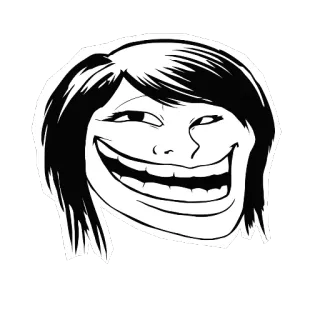 😄 Meme, Troll, Faccia, Internet telegram sticker
