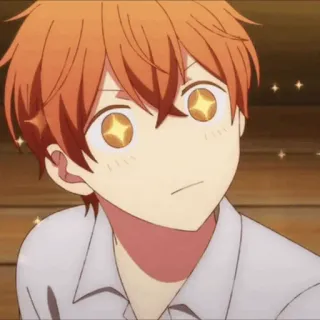 🎸 anime, manga, sparkly eyes, excited, portrait, cartoon telegram sticker