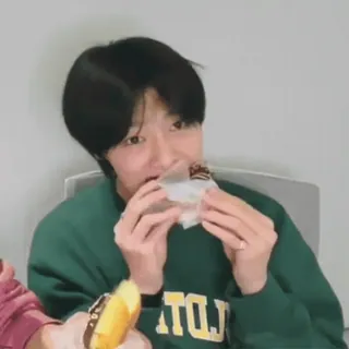 🍩 comiendo, sándwich, snack, comida, persona, retrato whatsapp sticker