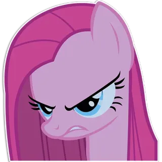 🦄 Pinkie Pie My Little Pony Dibujos animados, Poni, Rosa, Enojado, My Little Pony telegram sticker