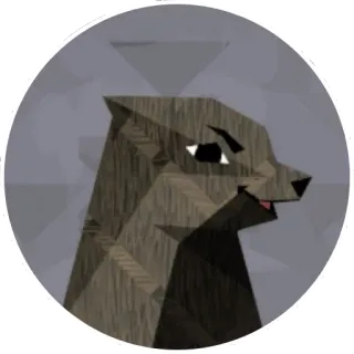 😎 animal, oso, pegatina, marrón, geométrico, ilustración telegram sticker