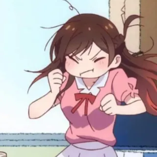 😖 Anime, Arrabbiato, Carino, Chibi, Rent-a-Girlfriend telegram sticker
