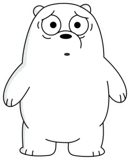 😞 Ice Bear We Bare Bears Dibujo animado, Animal, Oso, Oso blanco telegram sticker