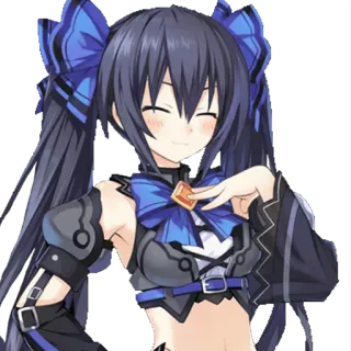 😊 Noire Hyperdimension Neptunia Anime, Manga, Karakter, Hyperdimension Neptunia, Noire whatsapp sticker